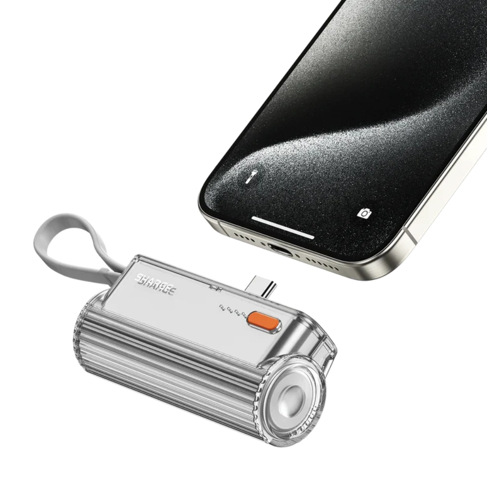 Sharge Power Bank 5000 mAh Flow Mini Portable with Built in Cable view 3